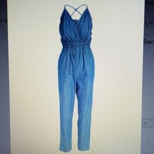 🆕️ Medium blue chambray jumpsuit